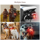 2x USB Rechargeable Bike Bicycle Cycling 4 Modes LED Front Rear Tail Light Lamp