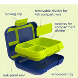 Lunch Box Bentgo Pop with Removable 3/4 Divider Leak-Proof Navy Blue Chartreuse
