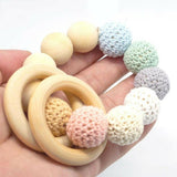 10x Natural Round Wood Rings Raw Craft Donut Ring Wooden Circle Beads 40mm