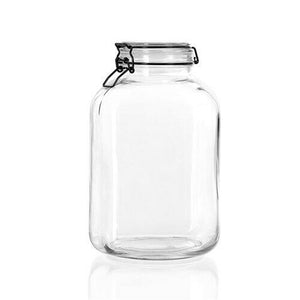 Clear Glass Jars Clip Candy Food Seasoning Condiment Storage Container 5L