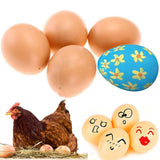12x Plastic Fake Chicken Eggs Poultry Layer Coop Hatching Simulation Dummy Egg
