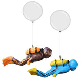 Set with 2 Diver Fish Tank Aquarium Ornament Simulation Aquarium Decoration