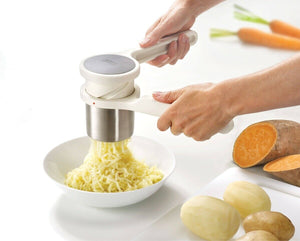 JOSEPH JOSEPH 20100 HELIX HAND HELD POTATO RICER WHITE