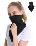 Half Face Mask Scarf Balaclava Cycling Neck Cover Sun UV Protection - Black