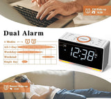 Portable FM Alarm Clock Radio Large Size BT Speaker USB Port for Phone Charging