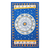 Zodiac Calender Blue Altar Scarf Fashion Cloth Decor Art Poster 140x210CM