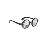 Kaleidoscope Glasses Rave Festival EDM Sunglasses Diffracted Lens Party - Black