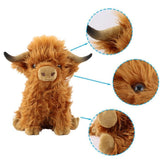 Cuddly Highland Cow Plush Toy Animal Scottish Scotland Calf Stuffed Doll