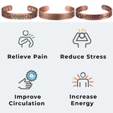 Copper Magnetic Bracelet Arthritis Pain Relief Healing Therapy - Retro