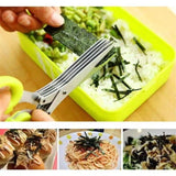 Multifunctional 5 Layers Stainless Steel KItchen Scissors Cutter Cook Tool