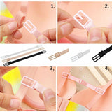 3x Lady Nonslip Elastic Adjustable Band Bra Strap Holder Strap Racer Back Clip