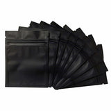 100x Black Aluminum Bag Mylar Foil Pouch Heat Sealer Food Storage Pack 18x12cm