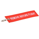 3x Red Remove Before Flight Key Ring Luggage Tag Chain Organizer Aviation Pocket