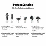 Traderight Plumber Drain Snake Pipe Cleaner Pipeline Sewer 12M 6 Drill Bit Tool