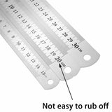 3pcs Metal Ruler Stainless Steel Double Sided 15/20/30cm Precision School Office
