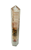 Tigers Eye Orgonite Obelisk Generator Crystal Orgone EMF Protection Energy