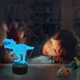 1x 3D Acrylic LED Dinosaur Night Light 16 Colors Lighting Table Bedside Lamp W/ Remote Control