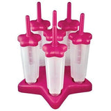 Appetito Star Ice Pop Mould Fuchsia Set of 6 Refillable Ice Pop Sticks