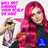 6x Hair Spray Paint Non-Toxic Washable Party Fun Fluro Dye Colouring 125ml