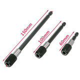 3x Screwdriver Extension Kit Quick Release 1/4 Hex Shank Holder Drill Bit Set