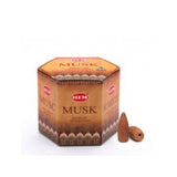 HEM Musk 80 Backflow Incense Cones Meditation Fragrance Reiki Yoga