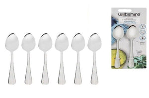 Set 6pcs Teaspoon Wiltshire Baguette Cutlery Spoon Stainless Steel Kitchen