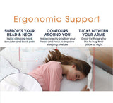 Ruffled U Shape Tri Boomerang Pillowcase 280TC Poly Cotton Bed Decor- Black