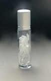 Clear Quartz Gemstone Roller Bottles Essential Oil Crystal Aromatherapy