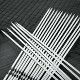 20x Stainless Steel Barbecue Metal Skewers Flat Needle BBQ Tools Kebab Stick 30cm