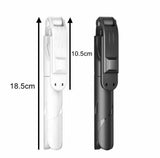 Flexible Tripod Holder Stand Selfie Stick Bluetooth Remote Mobile Phone - Black