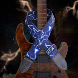 Electric Lightning Guitar Strap Adjustable Leather Belt Acoustic Electric Bass