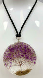 Amethyst Tree of Life Orgonite Orgone Crystal Pendant Energy Healing Protection