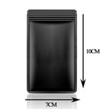 100x Black Aluminum Bag Mylar Foil Pouch Heat Sealer Food Storage Package 7x10cm
