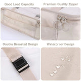 8x Storage Bag Travel Packing Pouches Luggage Organiser Clothes Suitcase - Beige