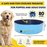 Dog Pool Folding Puppy Splash Bath Portable Paddling Summer Outdoor 120x30CM