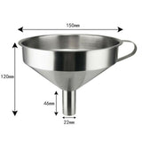 Stainless Steel Funnel Oil Liquid Funnel Metal Funnel Detachable Filter 15cm