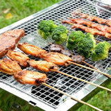 2X BBQ Grill Mesh Camping Cooking Hibachi Yakitori Stainless Steel 44cm x 26cm