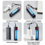 Portable 1slot Battery USB Charger for Rechargeable Batteries Li-ion