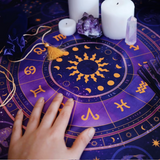 Zodiac Tarot Altar Scarf Fashion Cloth Decor Art Poster Tablecloth Cover Purple
