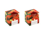 2 pcs Candle Scented Papaya Margarita in Glass Jar 25 Hour Decorative- 73x80mm