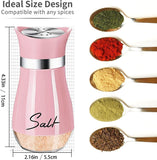 2 pieces Salt And Pepper Shakers Set Premium Stainless Steel Set - Pink
