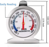 1x Stainless Steel Oven Thermometer Large Dial Kitchen Food Temperature