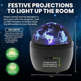 Christmas Rotaring Projector Santa Sleigh Reindeer Multi Colour