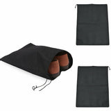 5Pcs Portable Shoes Bag Travel Sport Storage Pouch Drawstring Dust Black 44x32cm