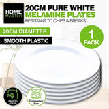 6pcs Melamine Plate Round Home Master Lightweight Chip Scratch Resistant 20cm