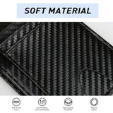 RFID Blocking Credit Card Holder Minimalist Slim Wallet Carbon Fibre Leather