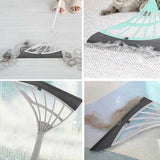 Multifunctional Magic Broom Mop Wiper Scraper Dust Floor Rubber Cleaning - Pink