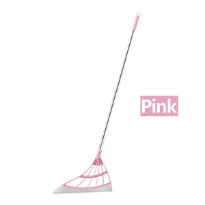 Multifunctional Magic Broom Mop Wiper Scraper Dust Floor Rubber Cleaning - Pink