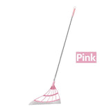 Multifunctional Magic Broom Mop Wiper Scraper Dust Floor Rubber Cleaning - Pink