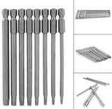 8x Torx Screwdriver Bit Set Hex Security Magnetic Head 100mm Long T8-T40